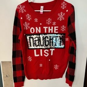 Reversible Sequin Christmas sweater